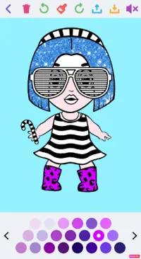 Doll Dress Up and Coloring Game for girls Screen Shot 6