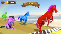 말 뛰기 재미있는 게임-유니콘 레이스 3D Screen Shot 2