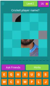 Cricket Quiz Game-Guess the Indian cricket player Screen Shot 2