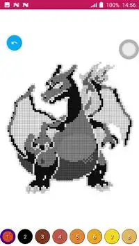 Color by Number Pokemon Pixel Art 2 Screen Shot 2