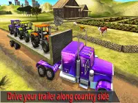 ladang traktor pengangkutan 3d: simulator memandu Screen Shot 1