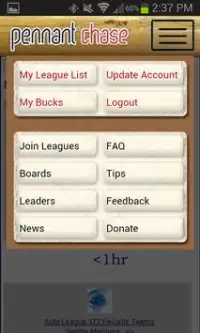 Free Baseball Sim Leagues Screen Shot 1