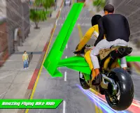 Flying Robot Bike Hero - Vegas Crime City Games Screen Shot 13