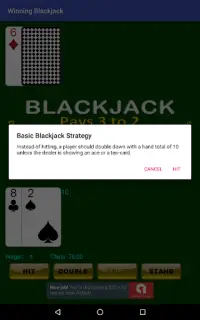 Winning Blackjack Screen Shot 13