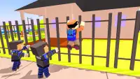 Blocky Police Craft Running Thief Chase Simulator Screen Shot 4
