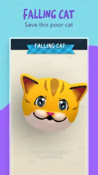 Falling cat : لعبة القط الطائر تحدي والغاز و سكنات Screen Shot 0