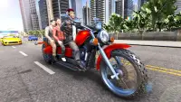 Long Bike Taxi Transport: Driving Simulator Game Screen Shot 0