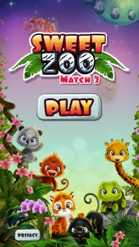 Sweet Zoo Animals: Free Match 3 Puzzle Games Screen Shot 0