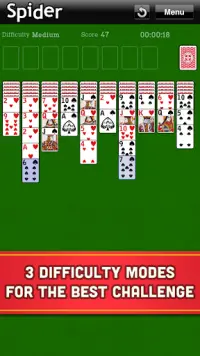 Spider Solitaire Screen Shot 2