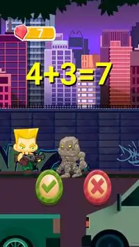 Math Game voor kid Warrior-jager Screen Shot 2