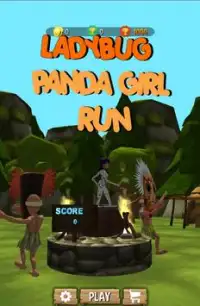 Lady bug Jungle Run 3D Panda Hero Girl Screen Shot 2