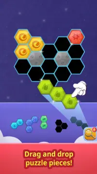 六角形のパズルゲーム：マジックブロック Screen Shot 2