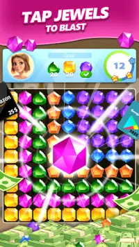 Jewel Blast & Diamond Crush Puzzle Game to BIG WIN Screen Shot 3