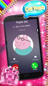 Call from pepa little pig Screen Shot 1