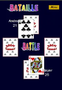Bataille : jeu de cartes simple Screen Shot 5
