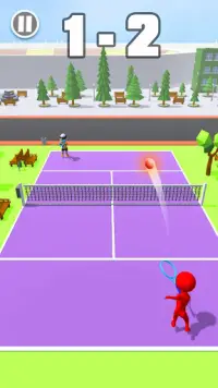 Tennis Master 3D -- Legend of Stickman Screen Shot 2