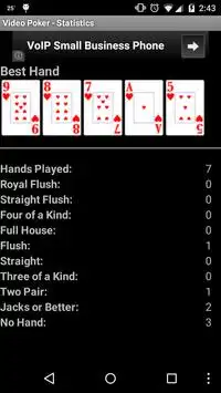 Video Poker - Jacks or Better Screen Shot 2