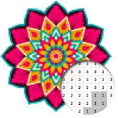 Mandala Color By Number - Pixel Art