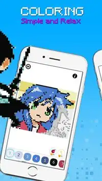Manga Pixel Art - Anime Coloring By Number Screen Shot 3