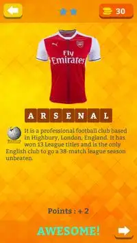 Raten Sie das Football Shirt Quiz 2018 Screen Shot 3