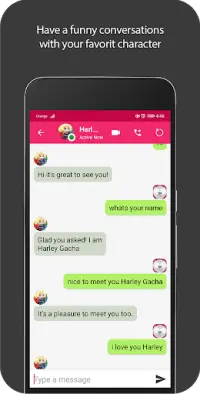 video call and chat simulator for gacha's harley Screen Shot 3