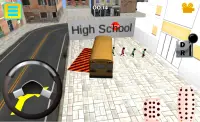 3D chauffeur de bus scolaire Screen Shot 0