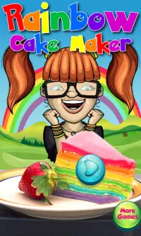 Rainbow Cake Maker Bake winkel Screen Shot 0