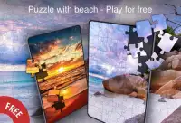 Puzzle with beach Screen Shot 4