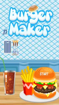 Burger Maker Game Memasak Screen Shot 0