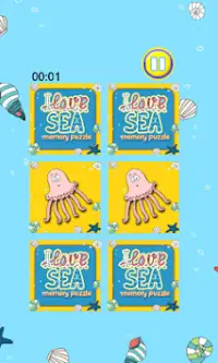 I Love Sea Memory Puzzle Screen Shot 5
