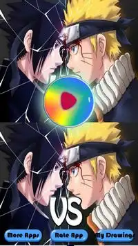 Naruto VS Sasuke Coloring Book Screen Shot 0
