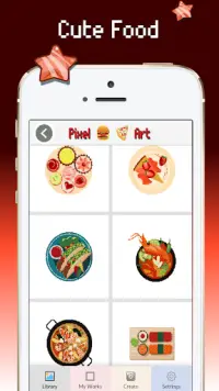 Warna makanan dengan nomor: pewarnaan seni Pixel Screen Shot 1