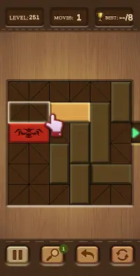 Unblock Wood Puzzle - Slide Red Block Free Games Screen Shot 4