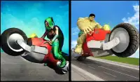 Superheroes Moto Bike Racing Screen Shot 16