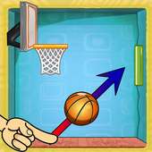 pull the ball - Obstacle free throw basket