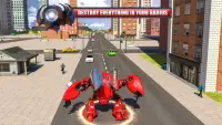 Flying Robot Car Simulator: Real Rope hero game Screen Shot 0