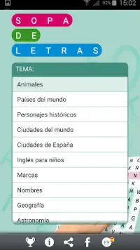 Sopa de letras en español Screen Shot 1
