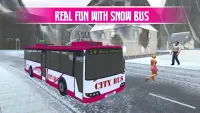 Snow Bus City Driver 3D: игра Современный автобус Screen Shot 0