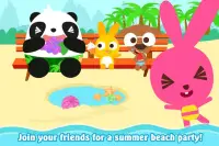 Purple Pink Summer Beach-Kids Party Education App Screen Shot 1