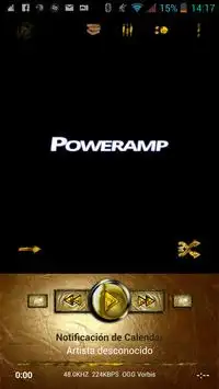 Poweramp Skin Dorado Gold Screen Shot 0