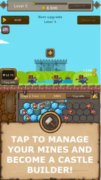 Fantasy Idle Castle - Clicker Mining Builder! Screen Shot 0