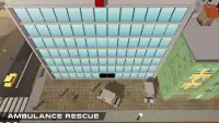 Blocky US Fire Truck & Army Ambulance Rescue Game Screen Shot 21