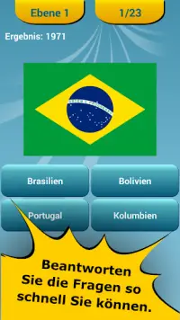 Flaggen der Welt Quiz Screen Shot 1