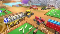 Farming Tractor Trolley Parking: Tractor Driving Screen Shot 2
