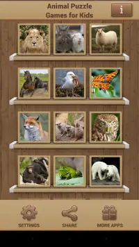 बच्चों के लिए पशु पहेली खेल Screen Shot 0