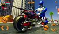 Robot Spider AS Polisi: Bike Hero Gangster Chase Screen Shot 12