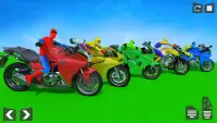 Superhero Bike Mega Ramp Game Screen Shot 1