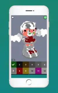 Pixel Sonic Craft Coloring With Number Screen Shot 2