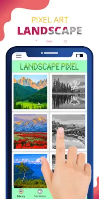 Landscape Picture Pixel Coloring By Number Screen Shot 0
