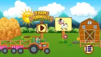 Learning & Coloring - farm animals Screen Shot 0